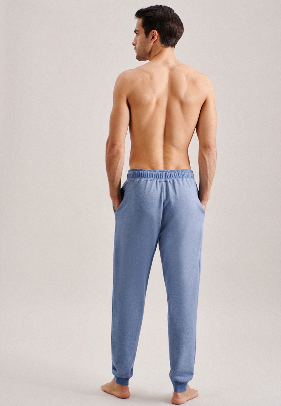 Pyjamahose aus Baumwollmischung in Mittelblau |  Seidensticker Onlineshop