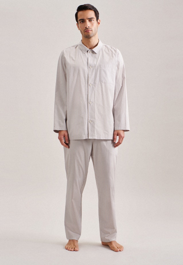 Pyjama Regular Manche Longue in Gris |  Seidensticker Onlineshop