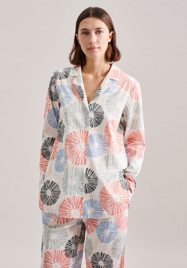 Pyjama Regular Manche Longue À Revers in Blanc | Seidensticker Onlineshop