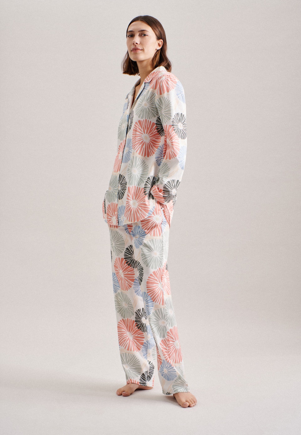Pyjama aus 100% Baumwolle in Weiß |  Seidensticker Onlineshop