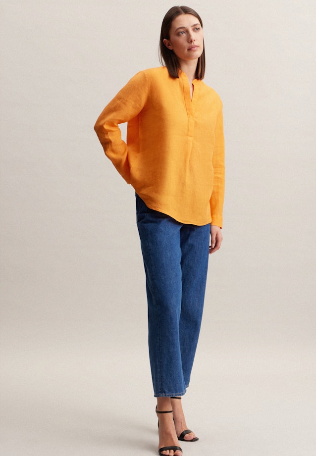 Long sleeve Linen Tunic in Orange |  Seidensticker Onlineshop