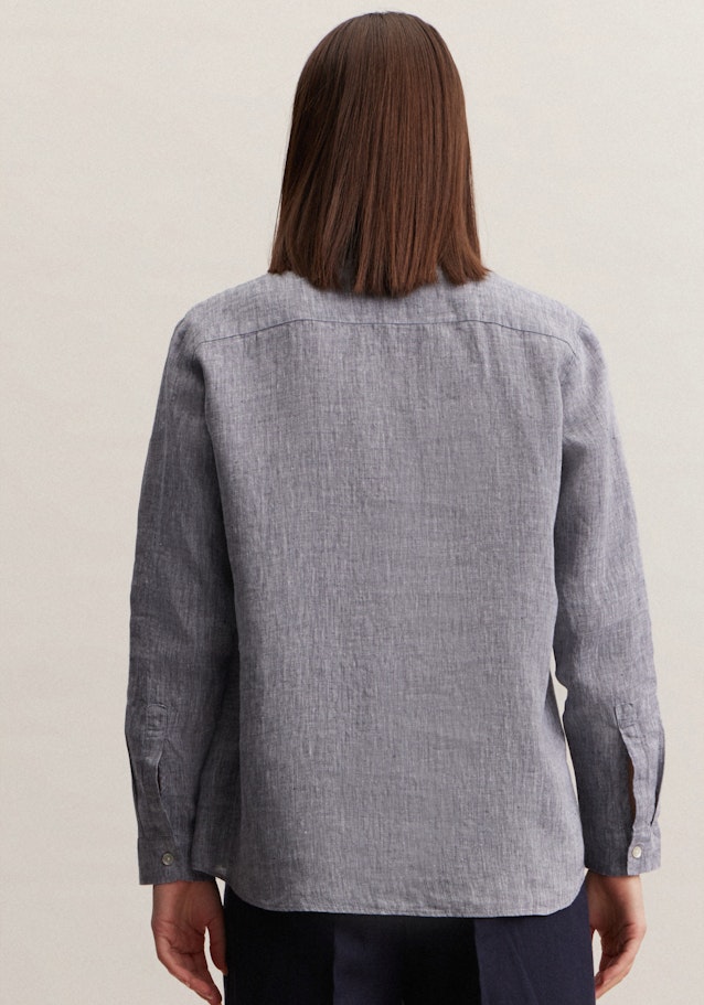 Long sleeve Linen Tunic in Dark Blue | Seidensticker Onlineshop