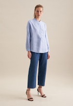 Long sleeve Linen Tunic in Medium Blue |  Seidensticker Onlineshop