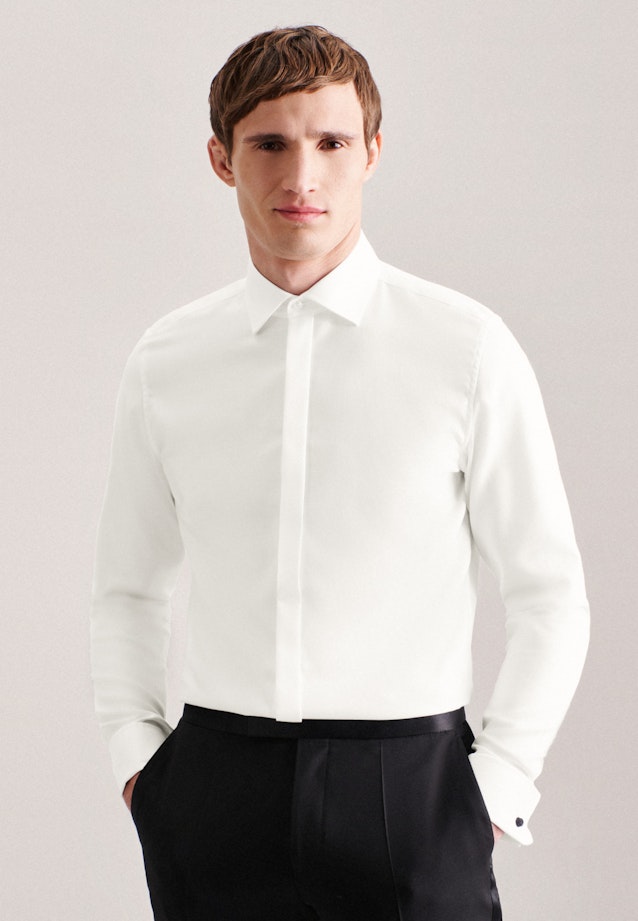 Easy-iron Twill Gala Shirt in Shaped with Kent-Collar in Ecru |  Seidensticker Onlineshop