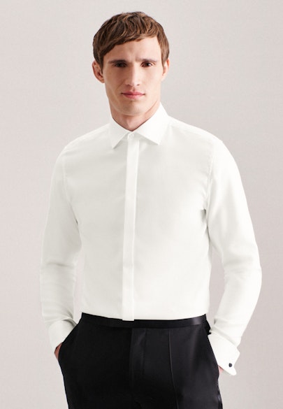 Shaped Tuxedo shirt Uni in Ecru |  Seidensticker Onlineshop