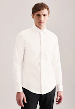 Shaped Chemise de smoking Uni in Ecru |  Seidensticker Onlineshop