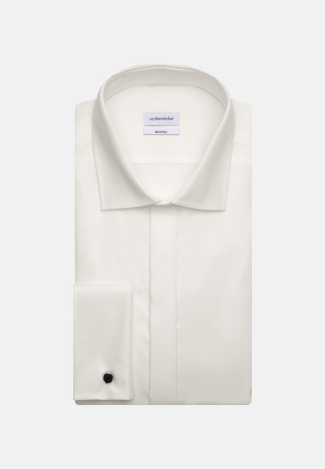 Easy-iron Twill Galashirt in Shaped with Kentkraag in Ecru |  Seidensticker Onlineshop