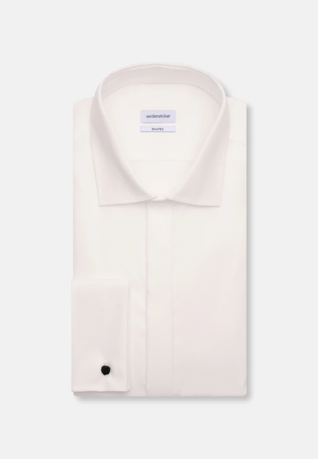 Shaped Chemise de smoking Uni in Ecru |  Seidensticker Onlineshop