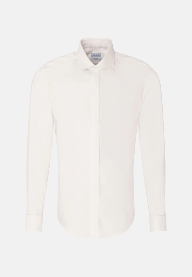 Shaped Chemise de smoking Uni in Ecru |  Seidensticker Onlineshop