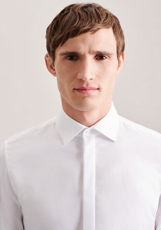 Easy-iron Twill Gala Shirt in Shaped with Kent-Collar in White | Seidensticker Onlineshop