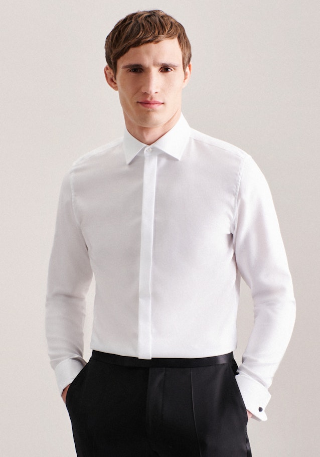 Easy-iron Twill Gala Shirt in Shaped with Kent-Collar in White | Seidensticker Onlineshop