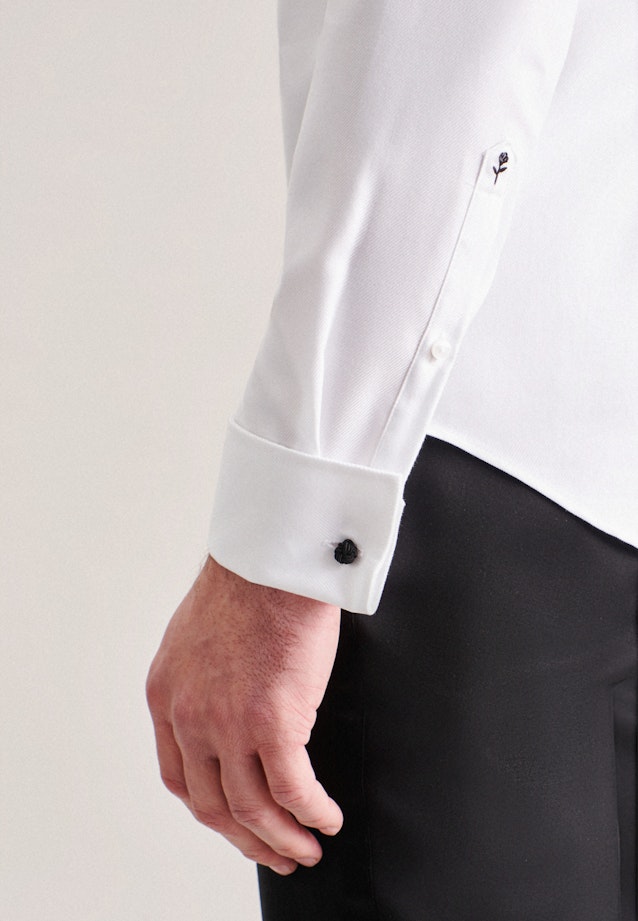 Easy-iron Twill Gala Shirt in Shaped with Kent-Collar in White |  Seidensticker Onlineshop