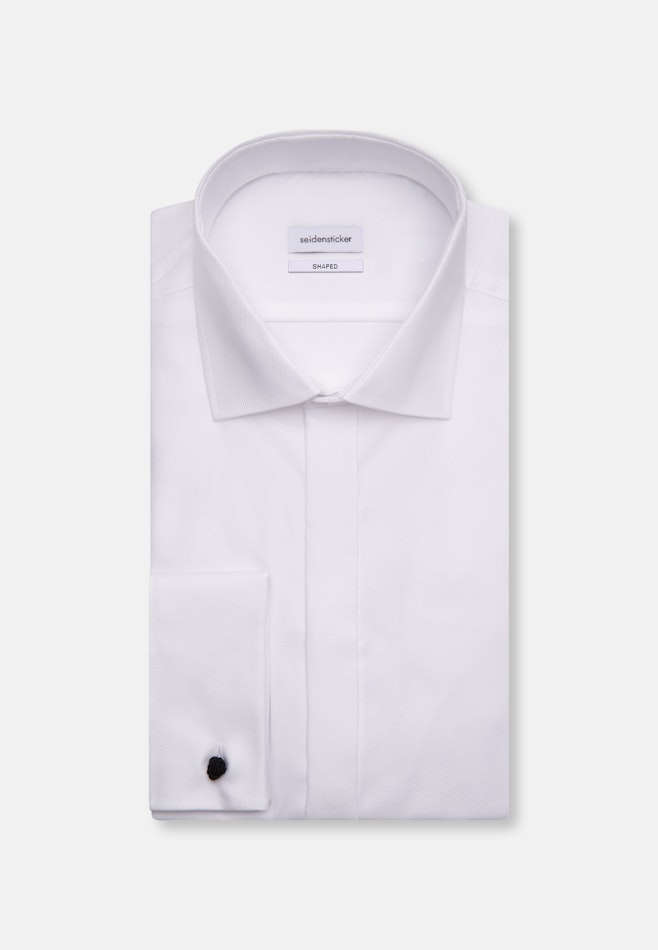 Shaped Smokinghemd Uni in Weiß | Seidensticker Onlineshop