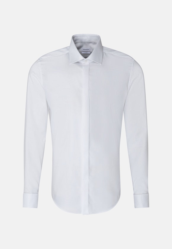 Chemise de soirée Shaped Twill (sergé) Col Kent in Blanc |  Seidensticker Onlineshop