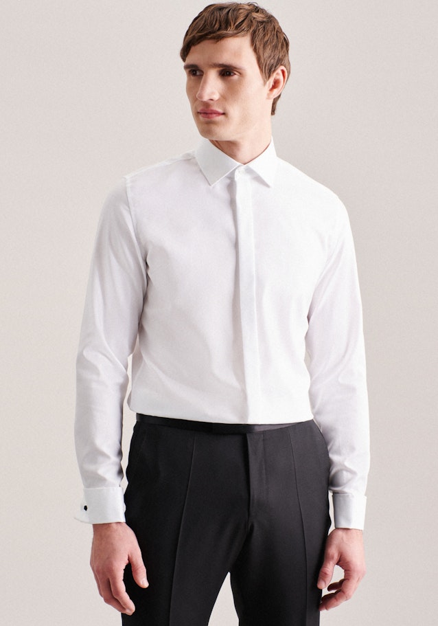 Non-iron Structure Gala Shirt in Shaped with Kent-Collar in White | Seidensticker Onlineshop