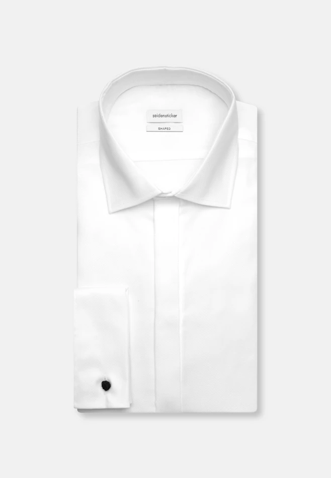 Shaped Smokinghemd Uni in Weiß | Seidensticker Onlineshop