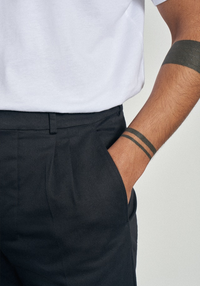 Regular Pantalon chino Uni in Bleu Foncé | Seidensticker Onlineshop