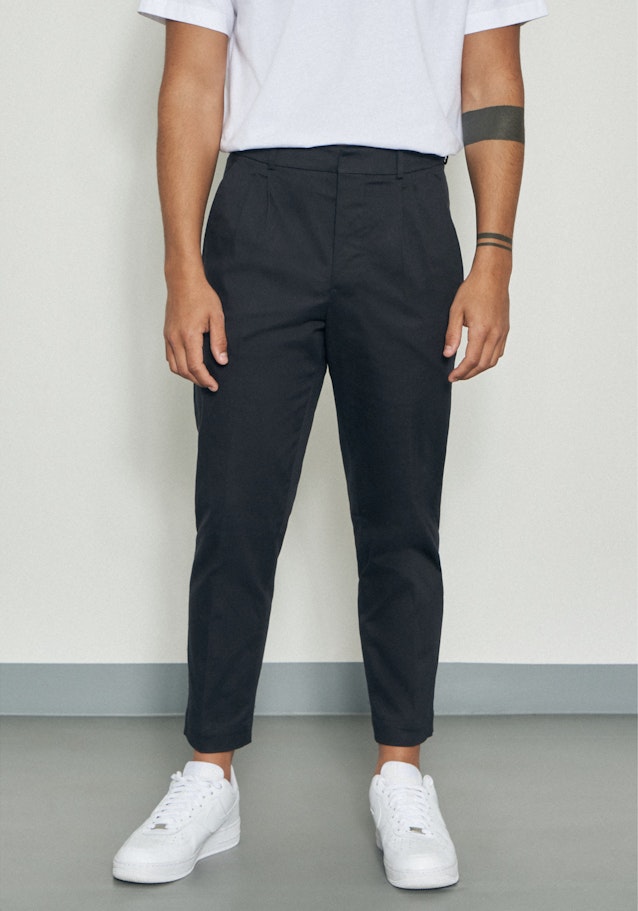 Regular Pantalon chino Uni in Bleu Foncé | Seidensticker Onlineshop