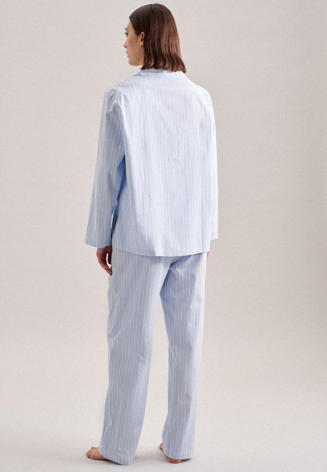 Pyjama Regular Manche Longue À Revers in Bleu Clair |  Seidensticker Onlineshop
