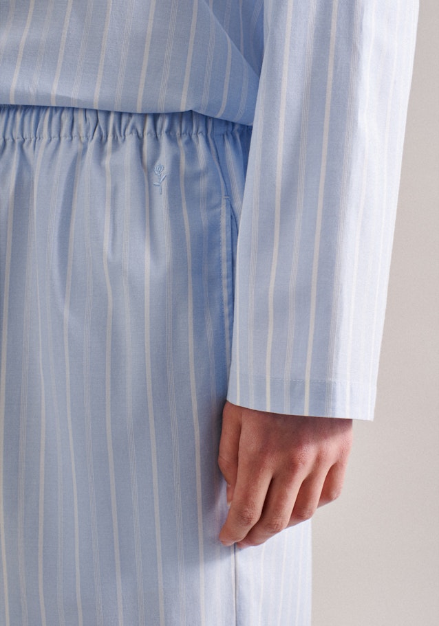 Pyjama Regular Manche Longue À Revers in Bleu Clair |  Seidensticker Onlineshop