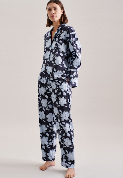 Regular Pyjama Floral in Dunkelblau |  Seidensticker Onlineshop