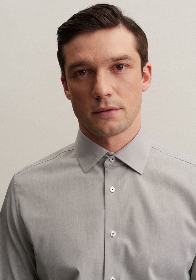 Non-iron Structure Business Shirt in Shaped with Kent-Collar in Green | Seidensticker Onlineshop