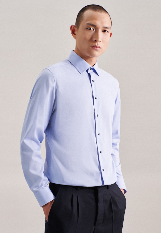 Shaped Chemise d'affaires Uni in Bleu Clair |  Seidensticker Onlineshop