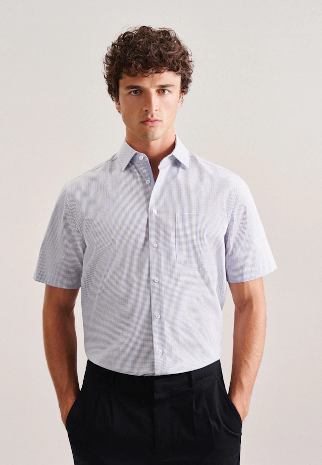 Comfort Business Hemd Karo in Braun |  Seidensticker Onlineshop