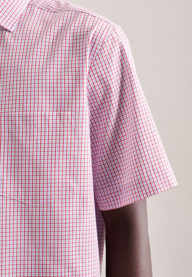 Bügelfreies Popeline Kurzarm Business Hemd in Comfort mit Kentkragen in Rot |  Seidensticker Onlineshop