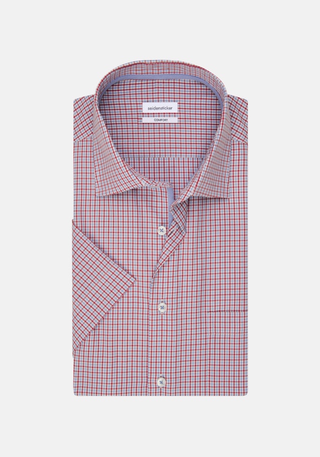 Non-iron Poplin Short sleeve Business Shirt in Comfort with Kent-Collar in Red |  Seidensticker Onlineshop