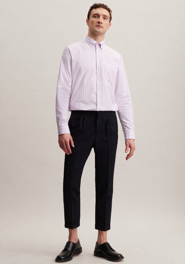 Business Shirt in Regular with Button-Down-Collar in Pink |  Seidensticker Onlineshop