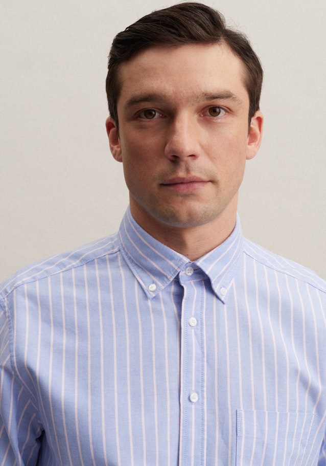 Business Shirt in Regular with Button-Down-Collar in Light Blue |  Seidensticker Onlineshop