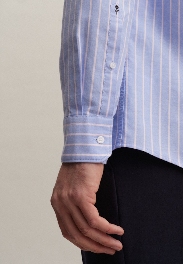 Regular Chemise d'affaires rayures in Bleu Clair |  Seidensticker Onlineshop