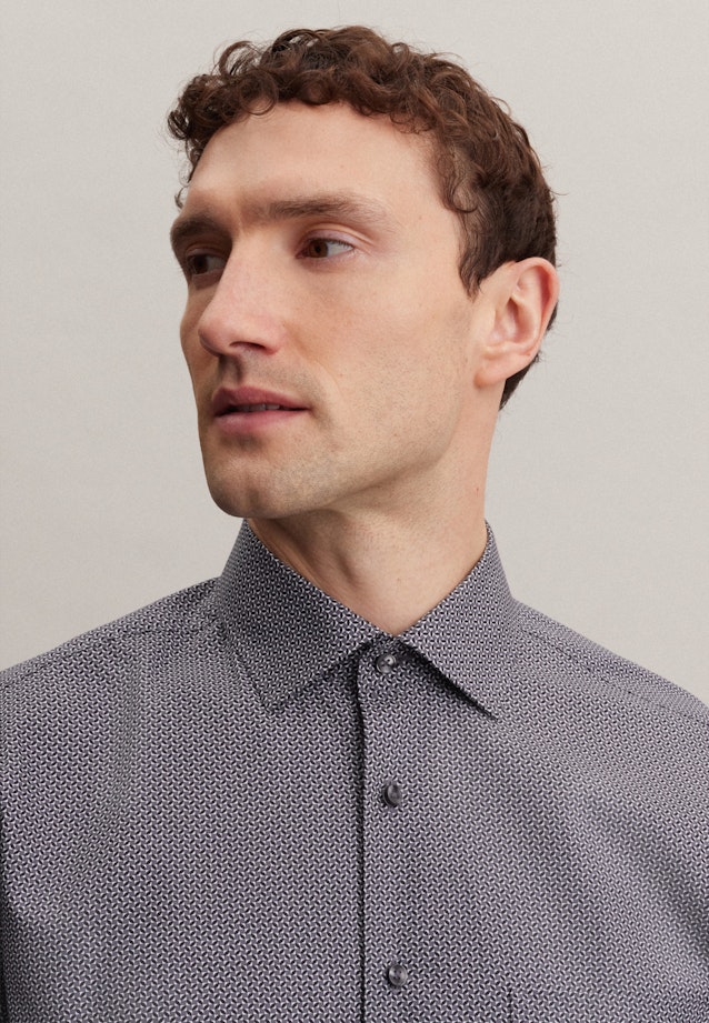 Regular Chemise d'affaires Imprimé in Gris |  Seidensticker Onlineshop