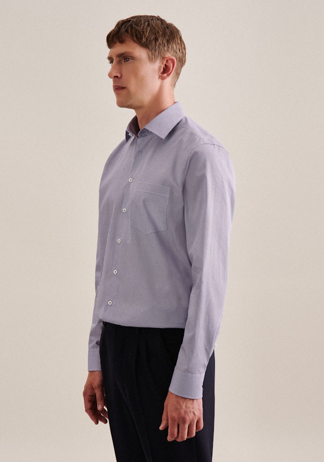 Business Shirt in Regular with Kent-Collar in Purple | Seidensticker Onlineshop