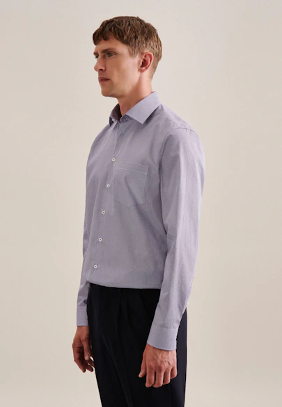 Regular Chemise d'affaires Imprimé in Lilas |  Seidensticker Onlineshop