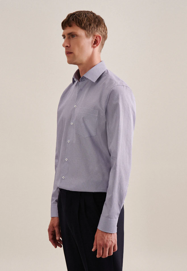 Regular Chemise d'affaires Imprimé dans Lilas | Boutique en ligne Seidensticker