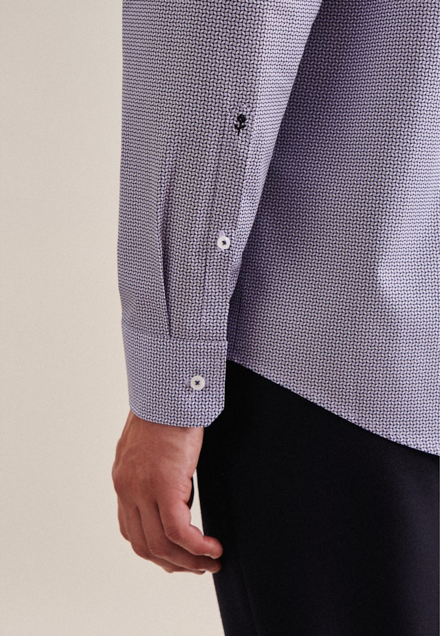 Regular Chemise d'affaires Imprimé in Lilas |  Seidensticker Onlineshop
