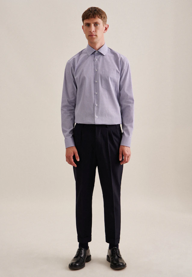 Regular Chemise d'affaires Imprimé in Lilas |  Seidensticker Onlineshop