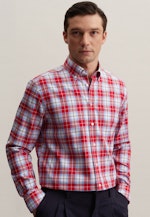 Bügelfreies Twill Business Hemd in Regular mit Button-Down-Kragen in Rot |  Seidensticker Onlineshop