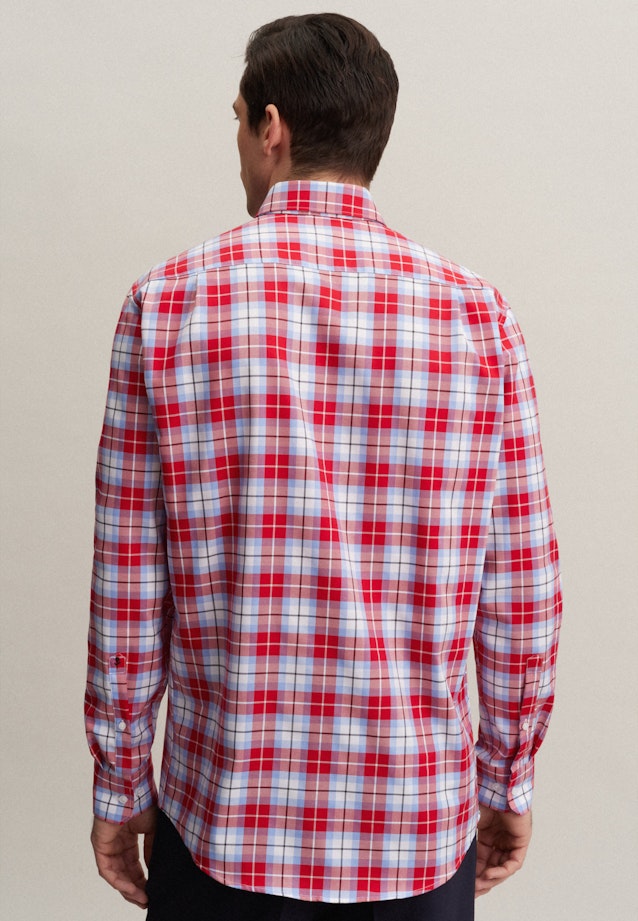 Non-iron Twill Business overhemd in Regular with Button-Down-Kraag in Rood | Seidensticker Onlineshop