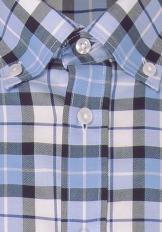 Non-iron Twill Business overhemd in Regular with Button-Down-Kraag in Donkerblauw |  Seidensticker Onlineshop
