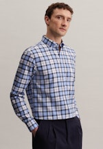 Non-iron Twill Business Shirt in Regular with Button-Down-Collar in Dark Blue |  Seidensticker Onlineshop