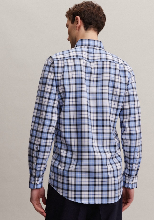 Bügelfreies Twill Business Hemd in Regular mit Button-Down-Kragen in Dunkelblau | Seidensticker Onlineshop