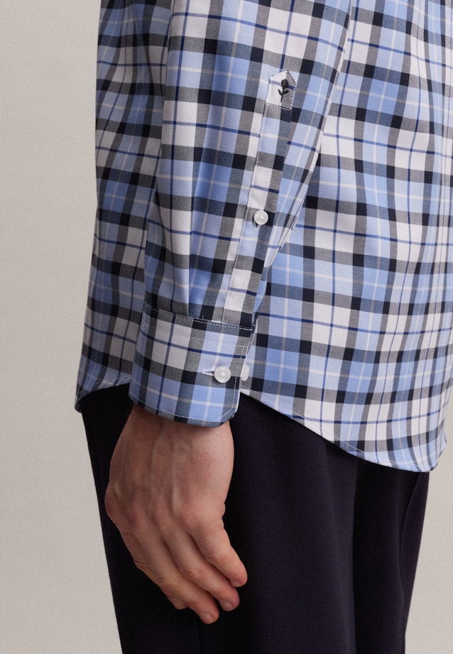Regular Business Hemd Karo in Dunkelblau |  Seidensticker Onlineshop