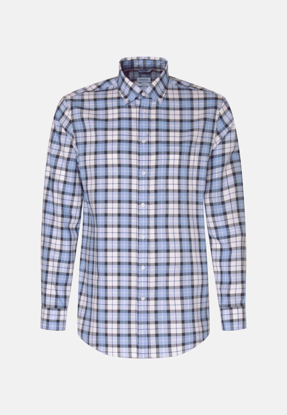 Regular Business Hemd Karo in Dunkelblau |  Seidensticker Onlineshop