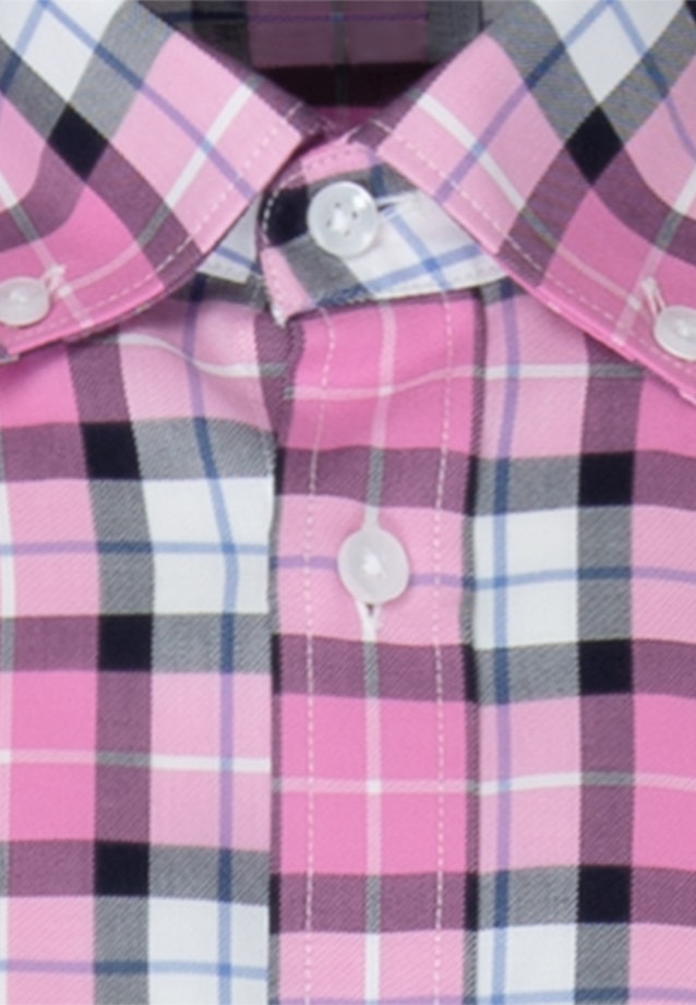 Non-iron Twill Business overhemd in Regular with Button-Down-Kraag in Roze/Pink |  Seidensticker Onlineshop