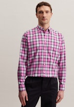 Bügelfreies Twill Business Hemd in Regular mit Button-Down-Kragen in Rosa/Pink |  Seidensticker Onlineshop