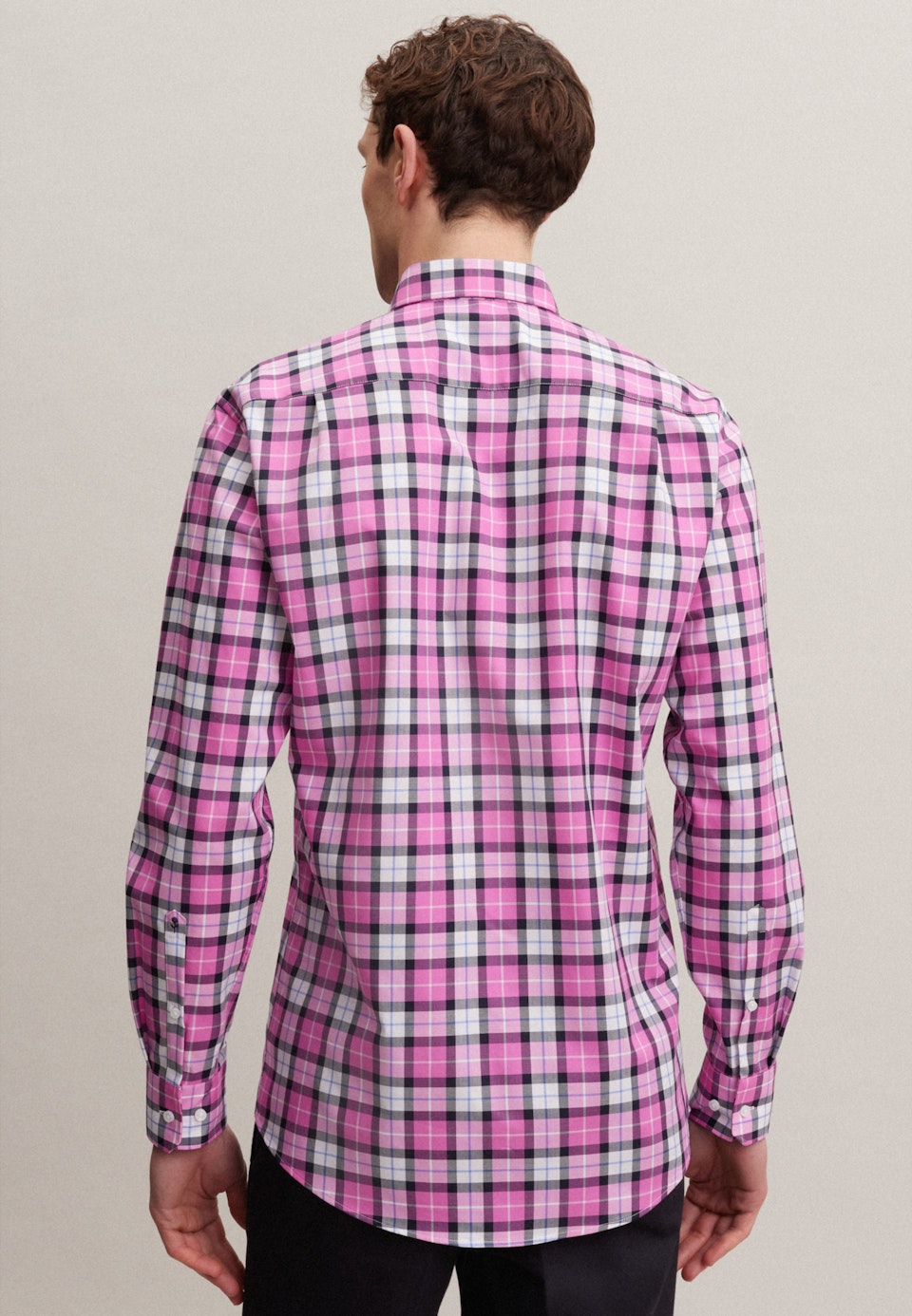 Bügelfreies Twill Business Hemd in Regular mit Button-Down-Kragen in Rosa/Pink |  Seidensticker Onlineshop