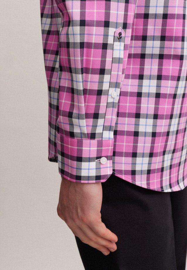 Regular Business Hemd Karo in Rosa/Pink |  Seidensticker Onlineshop